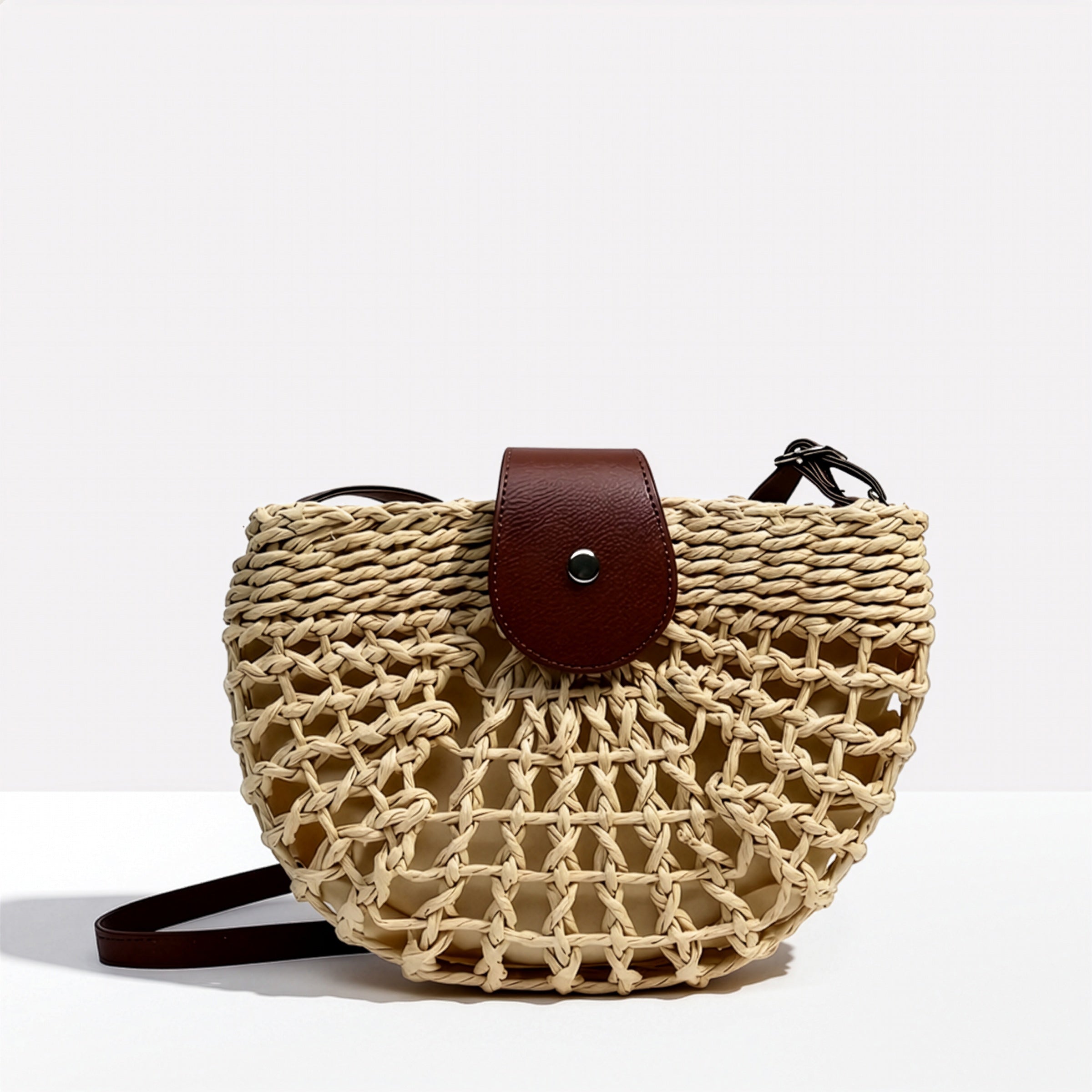 Marina Round Rattan Bag