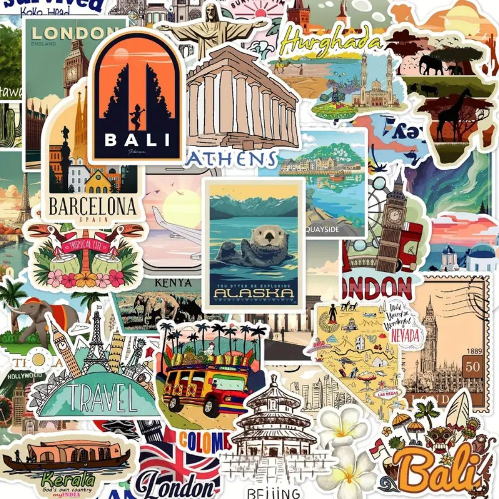 Luggage Travel Stickers | 100pc Set
