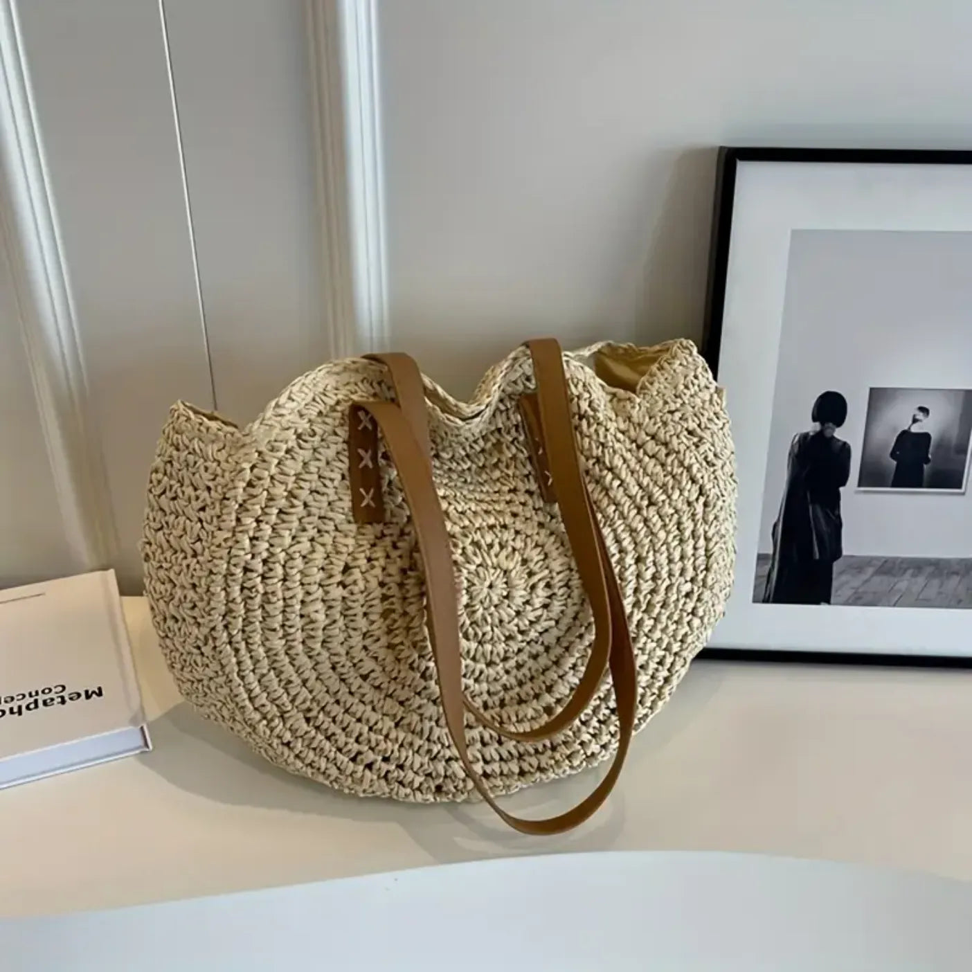 Shoreline Straw Tote