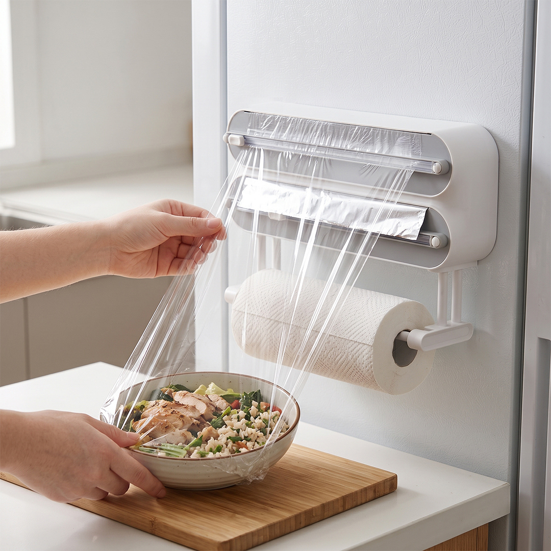 3 In 1 Cling Wrap Dispenser