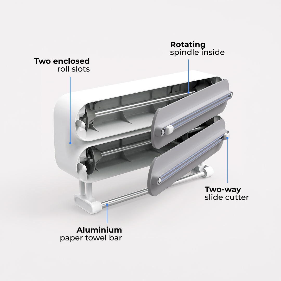 3 In 1 Cling Wrap Dispenser