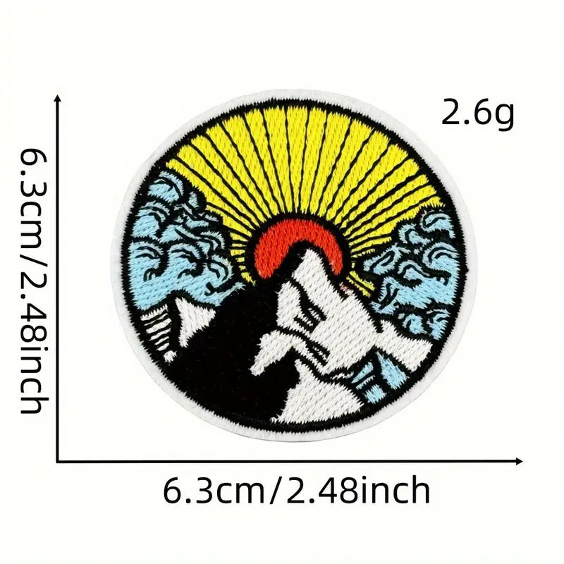 Nature-Themed Travel Patches – 20 Pc Iron-On Set