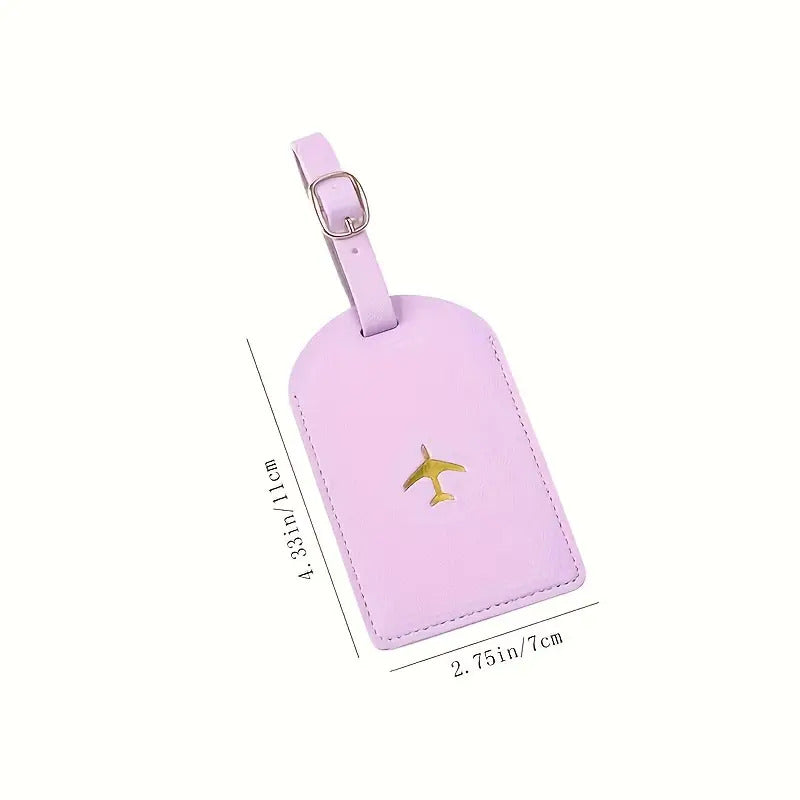 Faux Leather Luggage Tag