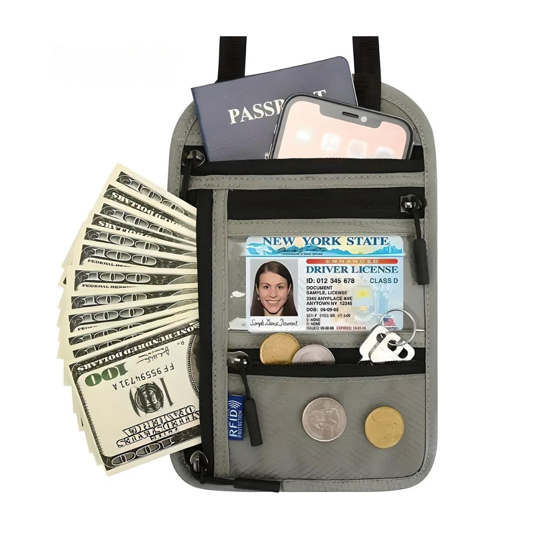 RFID-Reise-Halsbrieftasche