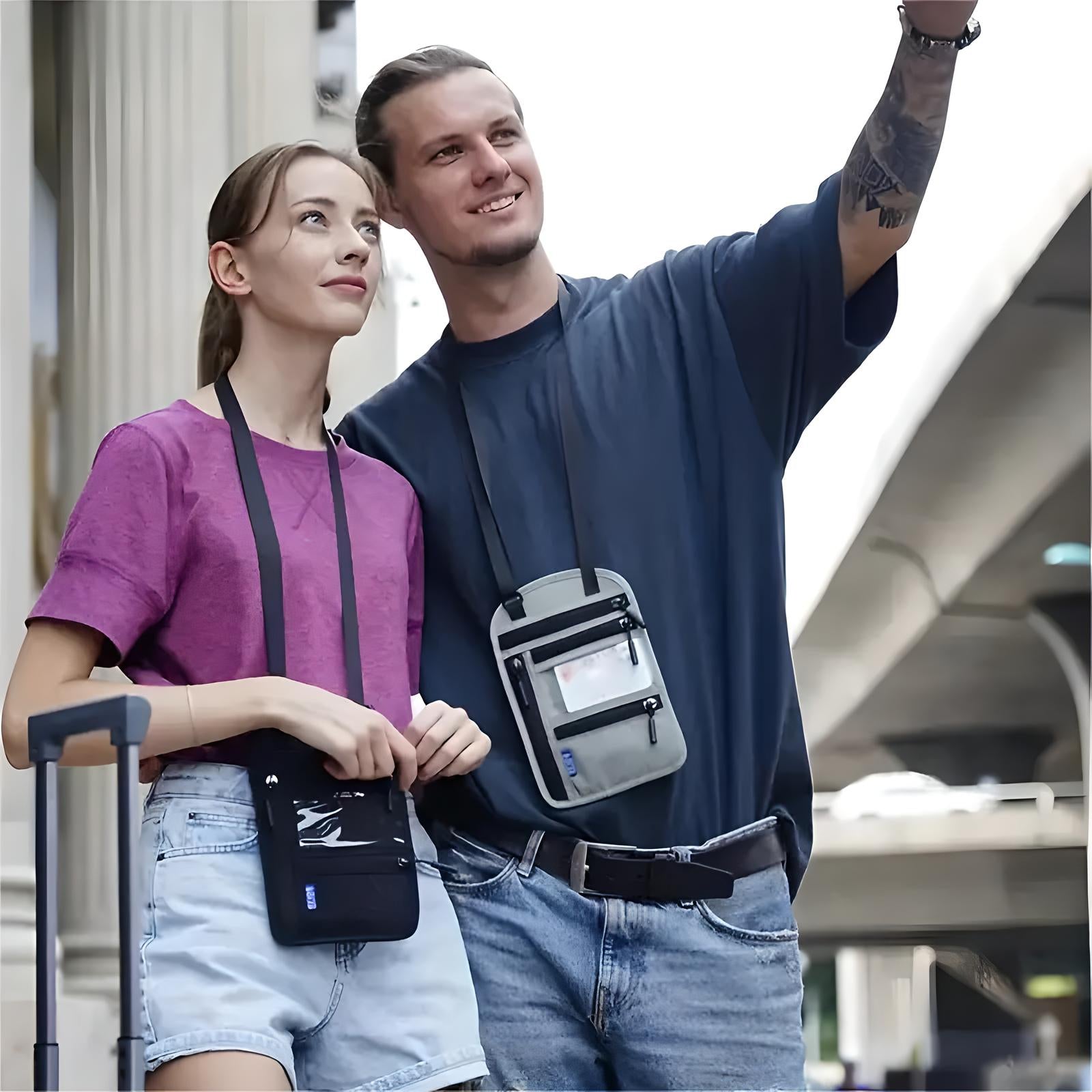 RFID-Reise-Halsbrieftasche