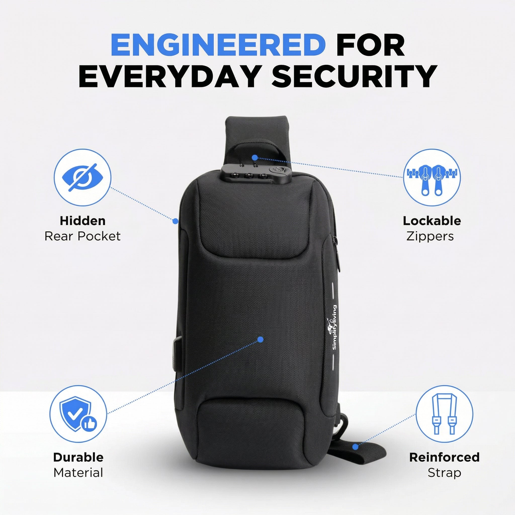 Anti-Theft Crossbody Charging Bag