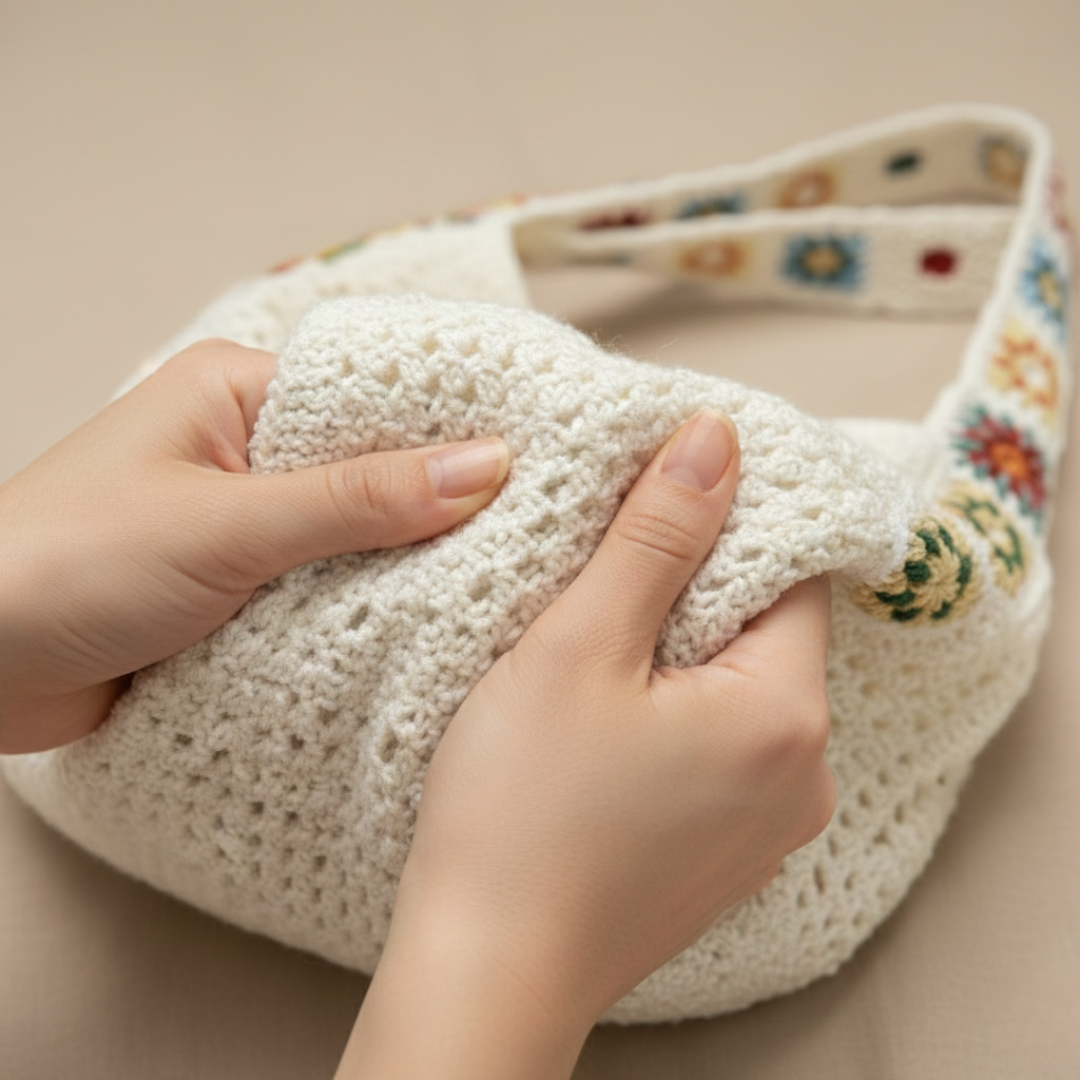 Elara Crochet Floral Tote