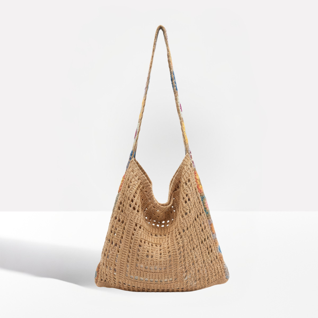 Elara Crochet Floral Tote
