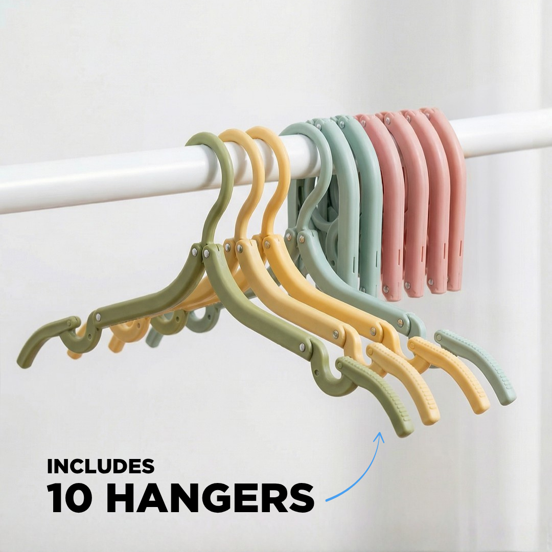 Foldable Travel Clothes Hangers 10pcs Set