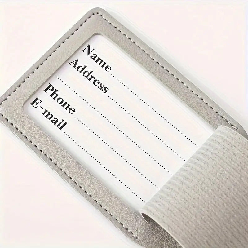Faux Leather Luggage Tag